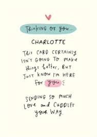 Shutterfly's cards can also serve as elegant, touching death announcement cards to let loved ones know when someone's passed on. Here For You Writing Personalised Sympathy Card Moonpig