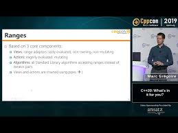 CppCon 2019: Marc Gregoire “C++20: What's in it for you?"
