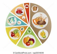 food pyramid of pie chart