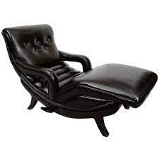 Maybe you would like to learn more about one of these? Mid Century Reclining Chaise Lounge In Black Leather Upholstered Chaise Lounge Leather Lounge Leather Lounge Chair