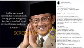 Setiap rangkaian kata yang mengalir memerlukan teknik khusus untuk dapat mengungkapkan tergantung kepada siapa anda mengirim pesan kata kata tersebut. Salah Ungkapan Hati Bj Habibie Soal Akhirat Turnbackhoax Id