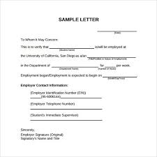 verification of employment letter 9 examples format sample examples