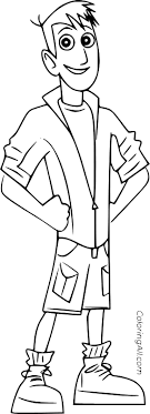 Wild kratts coloing page brothers chris kratt and martin kratt. Martin From Wild Kratts Coloring Page Coloringall