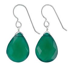 Emerald Green Chalcedony Gemstone Sterling Silver Handmade Dangle Drop Earrings Green Chalcedony Green Gemstones Jewelry Chalcedony Gemstones