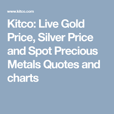 Kitco Live Gold Price Silver Price And Spot Precious