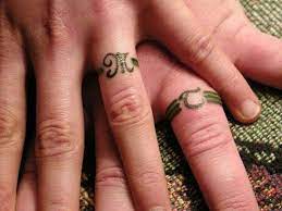 Tattoo Initials For Wedding Rings Wedding Band Tattoo Wedding Ring Finger Tattoos Tattoo Wedding Rings