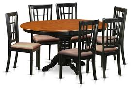 Dining, kitchen & bar kitchen & dining sets kitchen & dining chairs kitchen & dining tables counter & bar stools bar tables buffets & sideboards home bars kitchen islands & carts kitchen furniture. 7 Piece Kitchen Table Set Dining Table And 6 Wooden Kitchen Chairs Contemporary Dining Sets By Bisonoffice Houzz