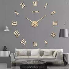 Whether you're looking for a diy decorative wall mirror or sun wall mirror, we've got you covered with a variety of styles. Large Wall Clock Digital 3d Roman Numerals Mirror Wall Watch Modern Design Diy Sticker Wall Horloge Decorations Living Room Wall Clocks Aliexpress