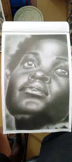 Forest and river. Graphite