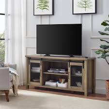 Rustic tv stands & entertainment centers : Walker Edison 58 In Industrial Tv Stand Rustic Oak W58smdro