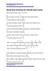 I'm gonna hold ya til the heartaches pain and all the pain is gone. Country Music Lyrics Volume 2 With Chords Foundationwebsite Org