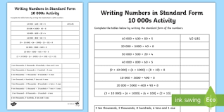 The bill will not exceed one hundred (100) dollars. Writing Numbers In Standard Form 10 000s Worksheet Worksheet Australia