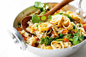 The basmati rice add a unique flavor and the dressing gives it a bit of a tang. Vegetarian Entertaining Recipes