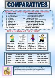 Students are given the superlative form. Comparatives And Superlatives Esl Printable Worksheets