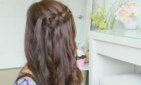 Grab the additional hair from right next to. Knotted Loop Waterfall Braid For Short And Long Hair Tutorial