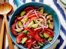 Tomato Onion And Cucumber Salad Recipe Food Network Recipes Summer Side Dishes Recipes Cucumber Salad