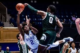 Aaron henry is an american basketball player for the michigan state spartans alongside cassius winston and xavier tillman of the big ten conference. We Rode Him Like A Horse Msu S Aaron Henry Does It All In Dominant Win Over Duke