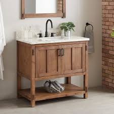 These wooden sinks can definitely give a warm look to the bathroom. 30 Morris Console Vanity For Rectangular Undermount Sink Wood Vanities Bathroom Vanities Bathr Single Bathroom Vanity Wooden Bathroom Vanity Vanity Sink