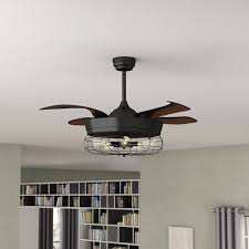 Retractable ceiling storage & marketplace (500+) only. Williston Forge 46 Benally 4 Blade Retractable Blades Ceiling Fan With Remote Control And Light Kit Included Reviews Wayfair