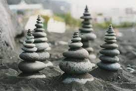Mini Cairns Garden Rock Art Garden Art Backyard Garden Design