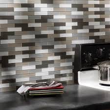 I have painted paneling in the kitchen. Aspect 12 5 X 4 Peel Stick Glass Matted Subway Glass Backsplash Tiles 3 Pk At Menards