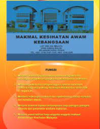 Buloh, selangor, wp kuala lumpur,wp selangor. Makmal Kesihatan Awam 1 Info Sihat Bahagian Pendidikan Kesihatan Kementerian Kesihatan Malaysia