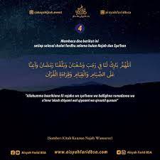 Doa Setelah Shalat Fardhu Rajab Sya Ban Membaca Kutipan Iman Iman