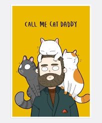 Prints Lingvistov Online Store Cat Daddy Crazy Cats Cat Mom