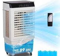 Winado - 3 in 1 Portable Fan Evaporative Cooler, Indoor,Outdoor,3000CFM  Personal Air Cooler with Remote Control ,11.89 Gal Large - White and Black