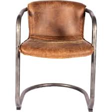 Manual recliner arm chair leather sofa seat head cushion lumbar support soft. Luxury Genuine Leather Dining Chairs Perigold