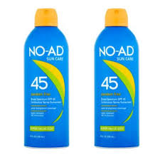 No Ad Spf 45 Continuous Spray 295ml X 2
