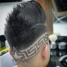 You can pair it with classy accessories and a sober dress. 30 Cool Haircuts With Stars Design Unique Star Designs Haircut For Men Men S Style