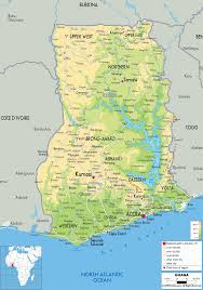 The country has a total area of 92,098.89 square miles (238535 km2). Accra Ghana Map Page 1 Line 17qq Com