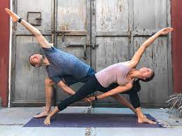 Research shows that couples who do yoga together stay together—even through the hard times. Couple S Yoga Poses 23 Easy Medium And Hard Duo Yoga Poses Couples Yoga Poses Yoga Poses For Two Partner Yoga Poses