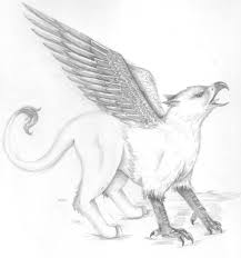 The griffin is associated with the sun and was supposed to guard gold. Griffin Drawings Mythical Creatures Griffin By Zepheenia Mythical Creatures Drawings Greek Mythical Creatures Mystical Creatures Drawings