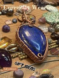 Vintage Natürliche Lapislazuli Perlenkette