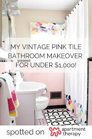 Pink Tile Bathroom Refresh T Moore Home Design Diy And Affordable Decorating Ideas Pink Bathroom Tiles Bathroom Makeover Tile Bathroom Available in a range of colours and materials.