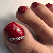 Check out our red toe nails selection for the very best in unique or custom, handmade pieces from our craft supplies & tools shops. Best Ideas Pedicure Nails Page 48 Of 130 Inspiration Diary Toe Nail Color Toe Nails Feet Nail Design