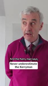 Never underestimate a cute Kerryman.... The slick Dublin barrister didn't  know what hit him 😂⁠ ⁠ A story from Seanchaí Eamonn Kelly, retold by Owen  McMahon, son of Listowel writer Brian McMahon