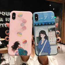Anime phone cover for iphone 11. Kawaii Anime Illustration Beauty Girls Phone Case For Iphone 11 Pro Xs Max Xr X Cases For Coque Iphone 6 6s 7 8 Plus Fundas Capa Phone Case Covers Aliexpress