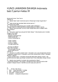 Doc Kunci Jawaban Bahasa Indonesia Bab 2 Pantun Kelas Xi Frisca Adelliya Academia Edu