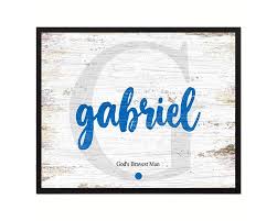Gabriel Cottage Personalized Biblical Name Meanings Art Framed Cottage Home Decor Office Wall Decoration Kid Baby Room Wall Decor Biblical Names Baby Room Wall
