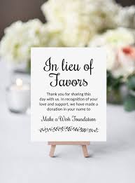 In Lieu Of Favors Charity Donation Wedding Sign Zazzle Com Wedding Memorial Sign Wedding Memorial Wedding Printables