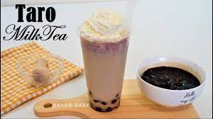 Pure Taro Milk Tea From Scratch Not Using Taro Powder Savor Easy Youtube