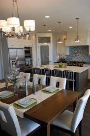 Kitchen Lighting White Cabinets With Dark Grey Island Kitchen Dining Room Combo Dining Room Lighting Kitchen Dining Combo
