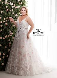 Splendor L Roz La Kelin Glamour Plus Size Wedding Dress Collection Curvy Bride Plus Size Bride Spring Floral Wedding Gown Curvy Dress Floral Wedding Dress