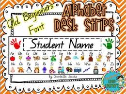 Qld Beginners Font Alphabet Desk Strips With Numbers Student Name Tags Alphabet Letter Recognition Kindergarten Resources Teacher Appreciation Gifts Printables
