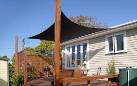 I would try the eyebolt if it can go into the framing (not just the plywood) and if it pulls out replace it with a plate mounted version. How To Put Up A Shade Sail Mitre 10 Easy As Backyard Shade Outdoor Shade Patio Shade