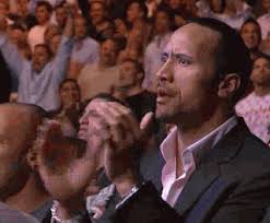 Slow clap or golf clap is a sarcastic type of applause that is used to heckle a speaker or performer. The Rock Clapping Gif Applause Gif Clapping Gif Dwayne Johnson