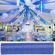 Decoration de salle de mariage pas cher sur badaboum. Tenture Mariage 100 Metres Bleu Marine Destockage